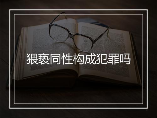 猥亵同性构成犯罪吗