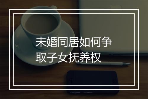 未婚同居如何争取子女抚养权