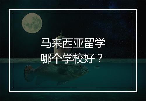 马来西亚留学哪个学校好？