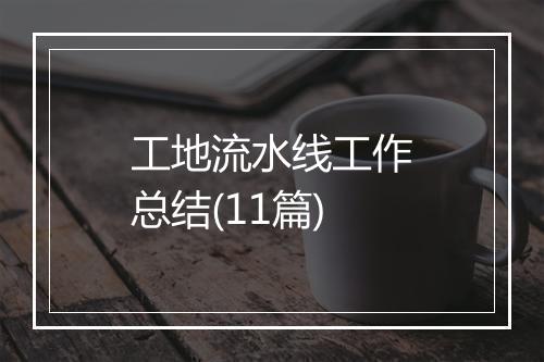 工地流水线工作总结(11篇)