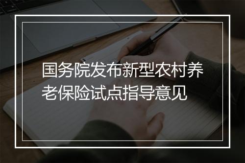 国务院发布新型农村养老保险试点指导意见
