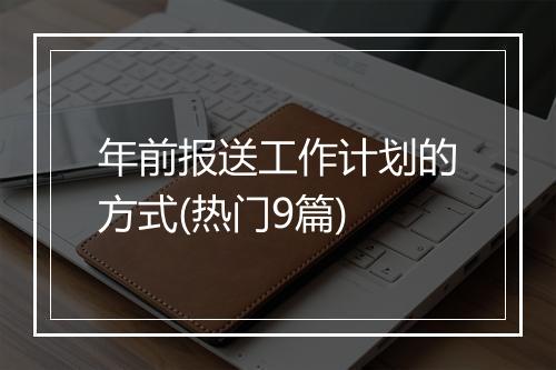 年前报送工作计划的方式(热门9篇)