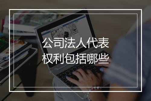公司法人代表权利包括哪些