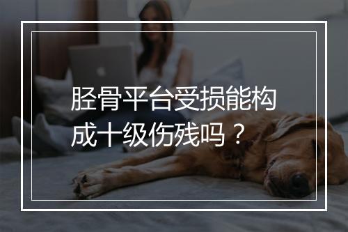 胫骨平台受损能构成十级伤残吗？