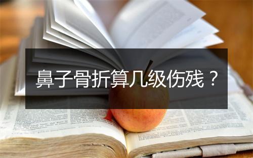 鼻子骨折算几级伤残？