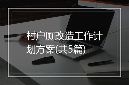 村户厕改造工作计划方案(共5篇)