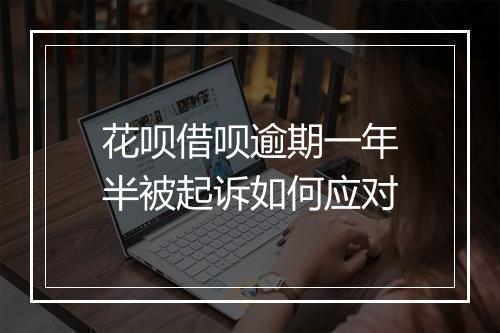 花呗借呗逾期一年半被起诉如何应对