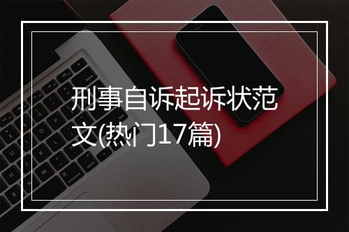 刑事自诉起诉状范文(热门17篇)