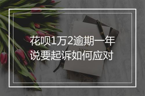 花呗1万2逾期一年说要起诉如何应对