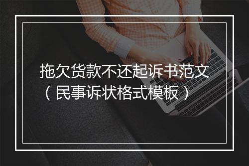拖欠货款不还起诉书范文（民事诉状格式模板）