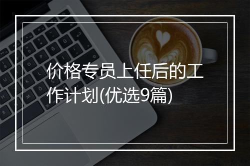 价格专员上任后的工作计划(优选9篇)