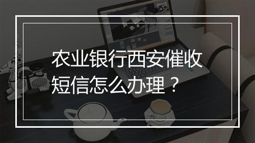 农业银行西安催收短信怎么办理？