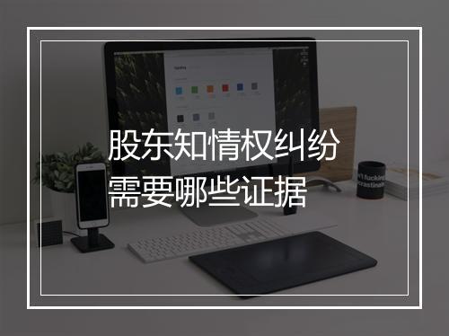 股东知情权纠纷需要哪些证据