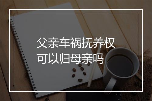 父亲车祸抚养权可以归母亲吗
