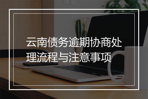 云南债务逾期协商处理流程与注意事项