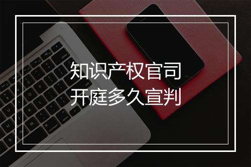 知识产权官司开庭多久宣判