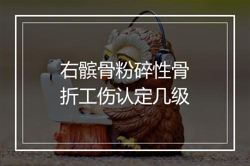 右髌骨粉碎性骨折工伤认定几级