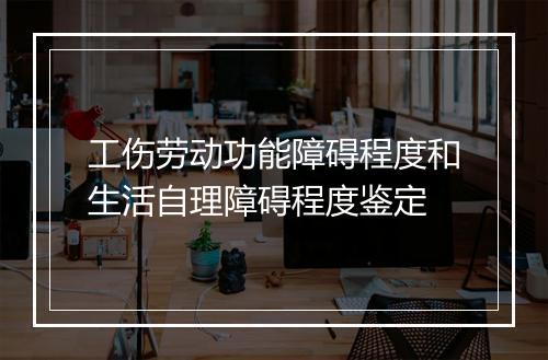 工伤劳动功能障碍程度和生活自理障碍程度鉴定
