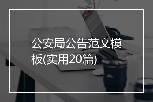 公安局公告范文模板(实用20篇)