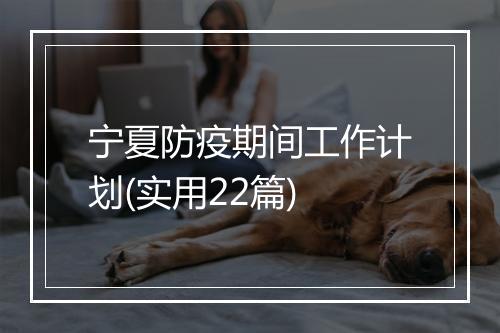 宁夏防疫期间工作计划(实用22篇)