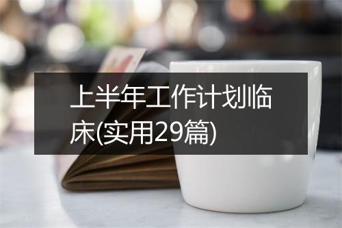 上半年工作计划临床(实用29篇)