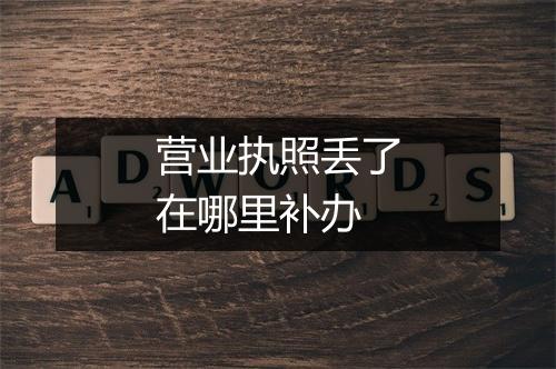 营业执照丢了在哪里补办