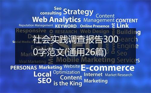 社会实践调查报告3000字范文(通用26篇)