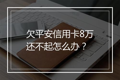 欠平安信用卡8万还不起怎么办？