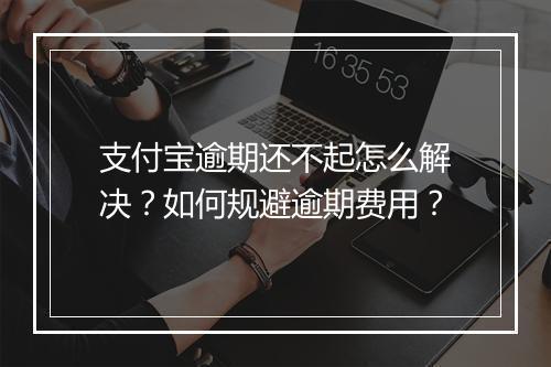 支付宝逾期还不起怎么解决？如何规避逾期费用？