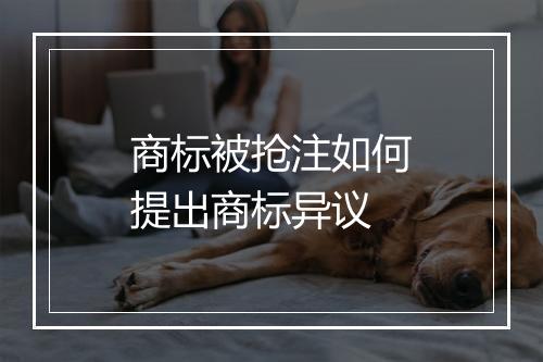 商标被抢注如何提出商标异议