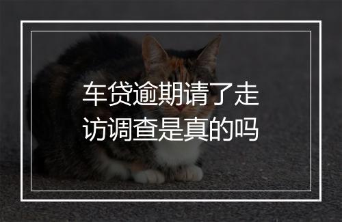 车贷逾期请了走访调查是真的吗