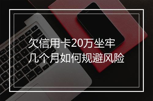 欠信用卡20万坐牢几个月如何规避风险