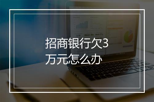 招商银行欠3万元怎么办