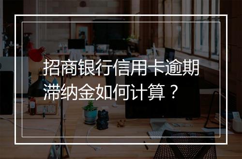 招商银行信用卡逾期滞纳金如何计算？