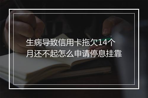 生病导致信用卡拖欠14个月还不起怎么申请停息挂靠