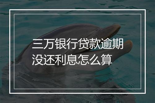 三万银行贷款逾期没还利息怎么算