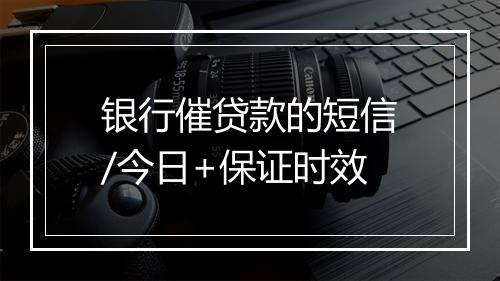 银行催贷款的短信/今日+保证时效