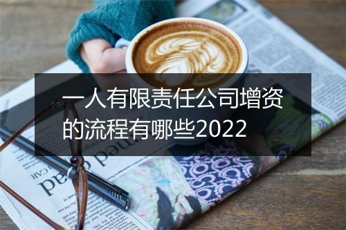 一人有限责任公司增资的流程有哪些2022