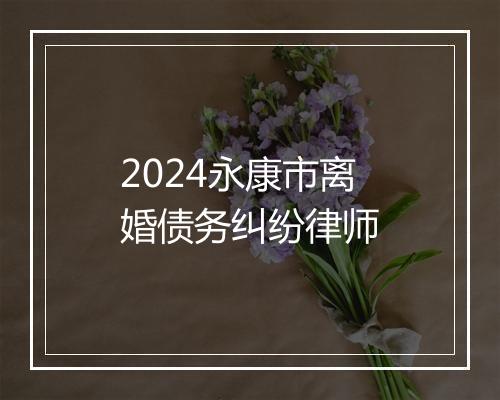 2024永康市离婚债务纠纷律师