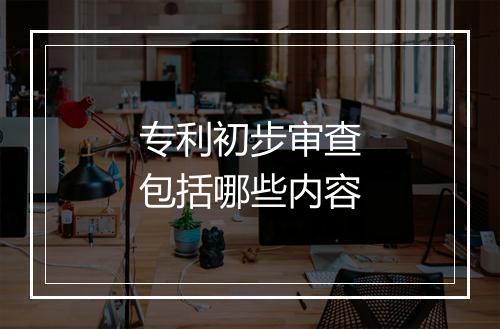 专利初步审查包括哪些内容