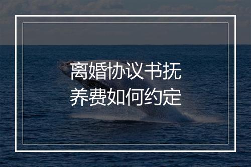 离婚协议书抚养费如何约定