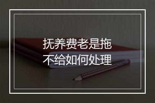 抚养费老是拖不给如何处理