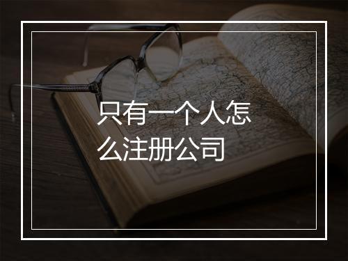 只有一个人怎么注册公司