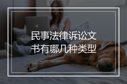 民事法律诉讼文书有哪几种类型