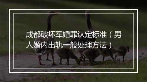 成都破坏军婚罪认定标准（男人婚内出轨一般处理方法）