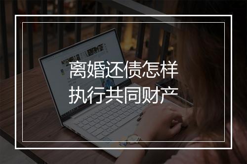 离婚还债怎样执行共同财产