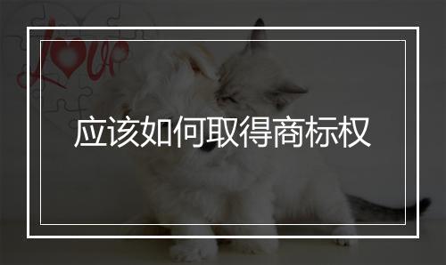 应该如何取得商标权