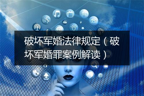 破坏军婚法律规定（破坏军婚罪案例解读）