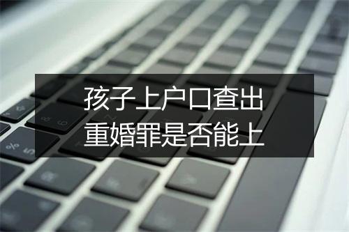 孩子上户口查出重婚罪是否能上