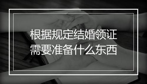 根据规定结婚领证需要准备什么东西